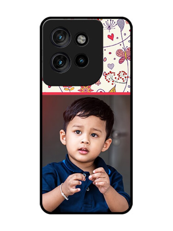 Custom Motorola Edge 50 Neo Custom Glass Phone CasePremium Floral Design