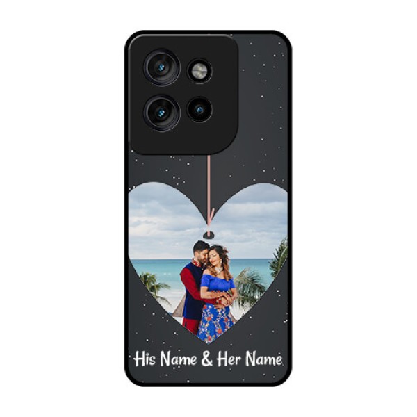 Motorola Edge 50 Neo Custom Glass Phone CaseHanging Heart Design