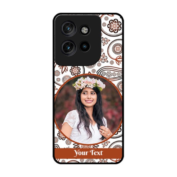 Motorola Edge 50 Neo Custom Glass Phone CaseAbstract Flower Design