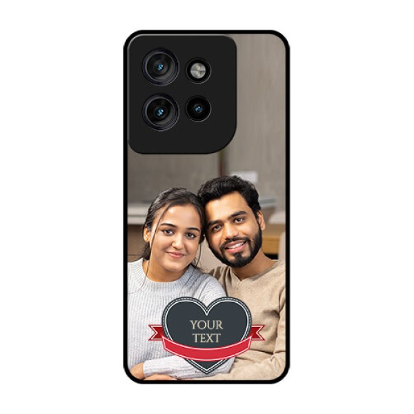 Motorola Edge 50 Neo Custom Glass Phone CaseJust Married Couple Design