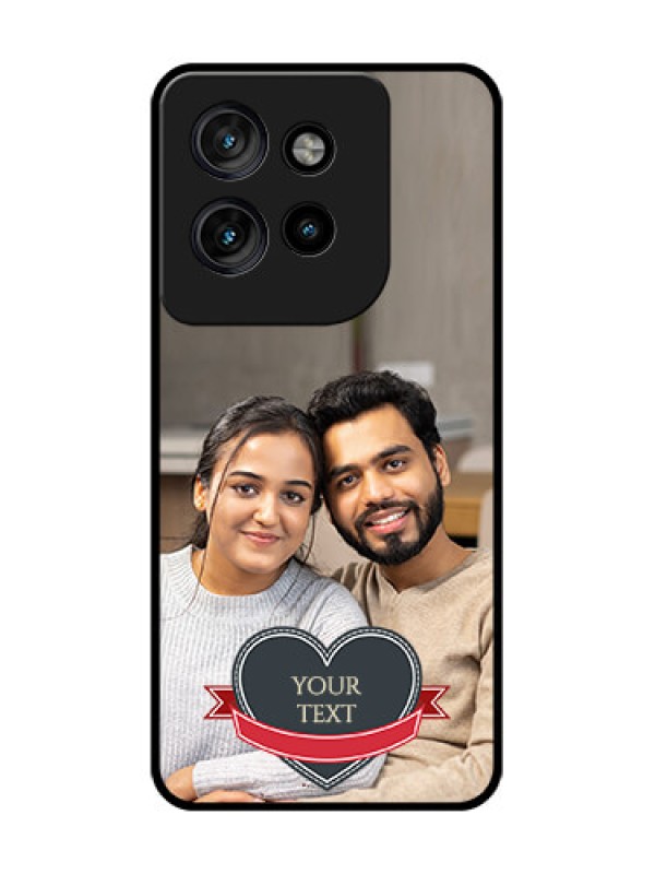 Custom Motorola Edge 50 Neo Custom Glass Phone CaseJust Married Couple Design