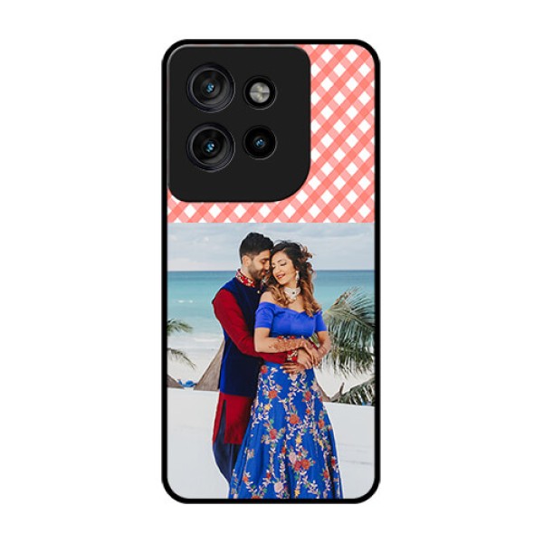 Motorola Edge 50 Neo Custom Glass Phone CasePink Pattern Design
