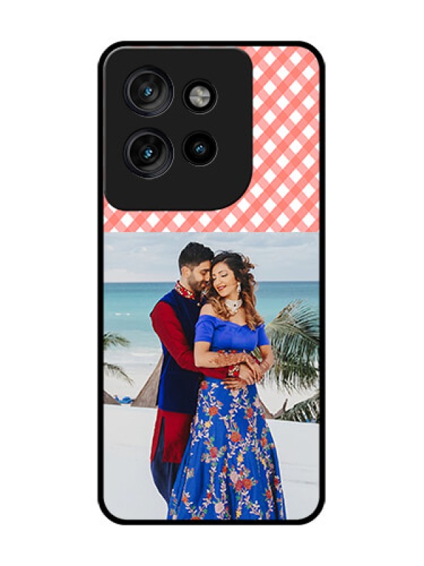 Custom Motorola Edge 50 Neo Custom Glass Phone CasePink Pattern Design