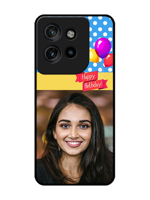 Custom Motorola Edge 50 Neo Custom Glass Phone CaseHappy Birthday Design