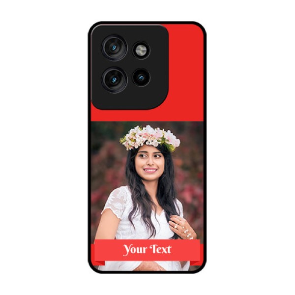 Motorola Edge 50 Neo Custom Glass Phone CaseSimple Red Color Design Motorola Edge 50 Neo Custom Glass Phone CaseSimple Red Color Design