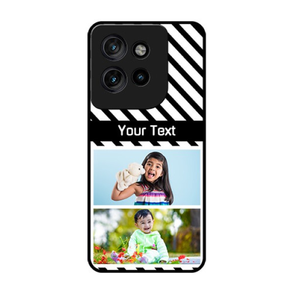 Motorola Edge 50 Neo Custom Glass Phone CaseBlack And White Stripes Design Motorola Edge 50 Neo Custom Glass Phone CaseBlack And White Stripes Design