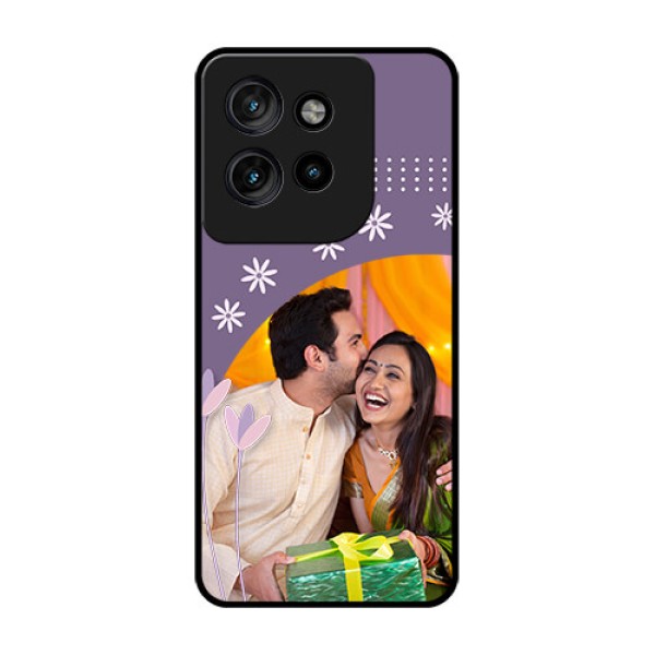 Motorola Edge 50 Neo Custom Glass Phone CaseLavender Flowers Design