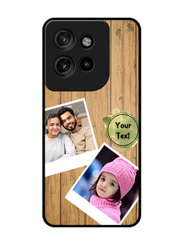 Custom Motorola Edge 50 Neo Custom Glass Phone CaseWooden Texture Design