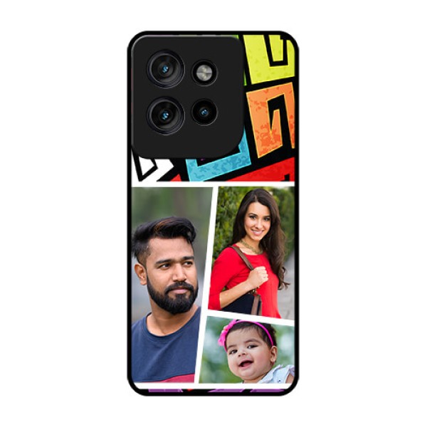 Motorola Edge 50 Neo Custom Glass Phone CaseGraffiti Pattern Design