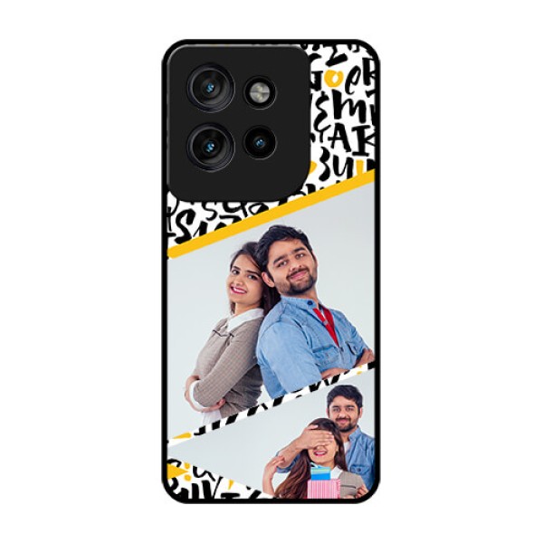 Motorola Edge 50 Neo Custom Glass Phone CaseLetters Pattern Design