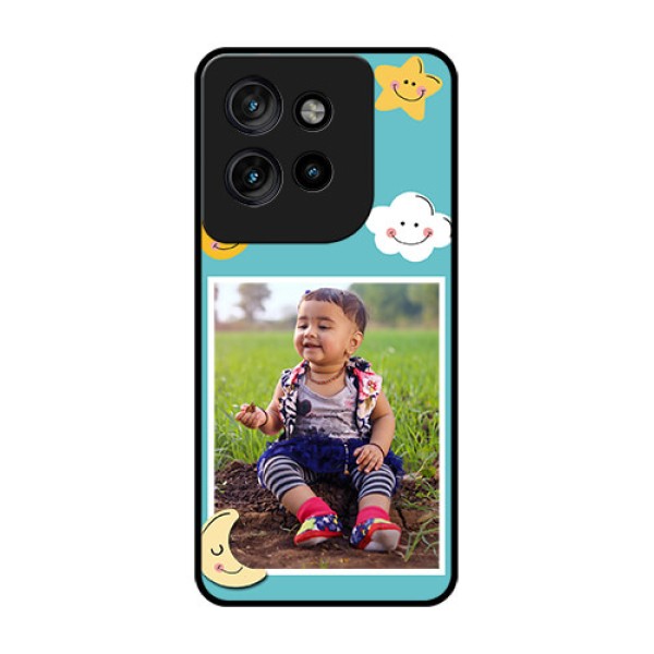Motorola Edge 50 Neo Custom Glass Phone CaseSmiley Kids Stars Design Motorola Edge 50 Neo Custom Glass Phone CaseSmiley Kids Stars Design