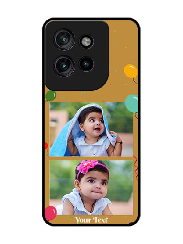 Custom Motorola Edge 50 Neo Custom Glass Phone CaseImage Holder With Birthday Celebrations Design