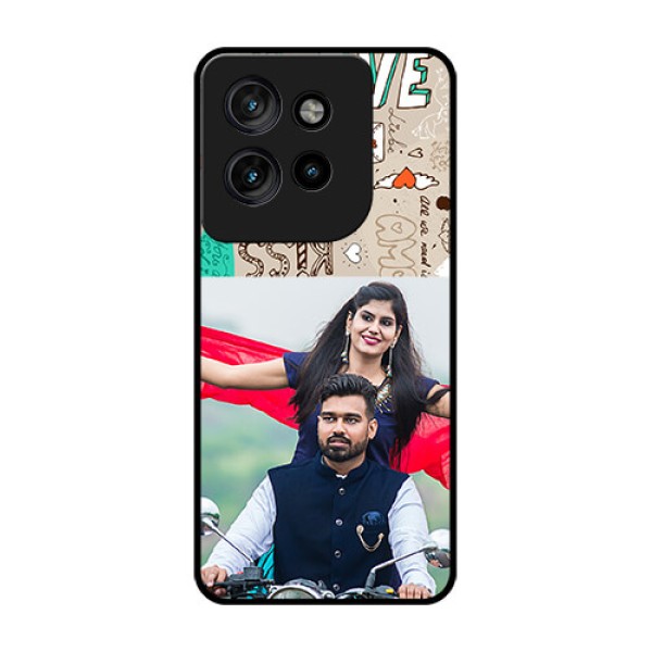 Motorola Edge 50 Neo Custom Glass Phone CaseLove Doodle Pattern
