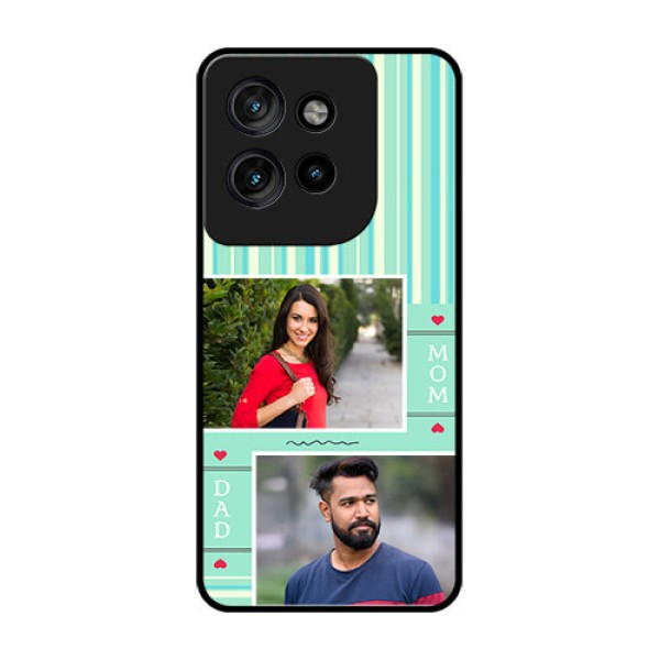 Motorola Edge 50 Neo Custom Glass Phone CaseMom and Dad Pic Design