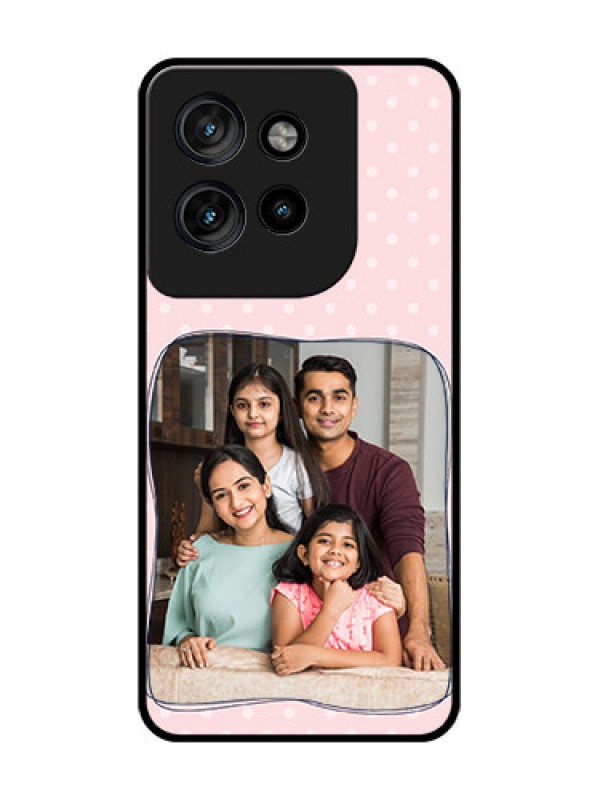 Custom Motorola Edge 50 Neo Custom Glass Phone CaseFamily With Dots Design