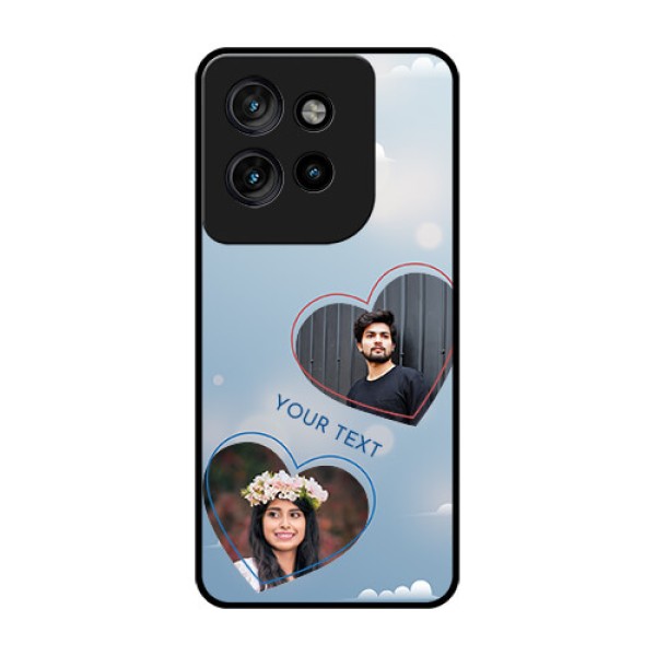 Motorola Edge 50 Neo Custom Glass Phone CaseBlue Color Couple Design
