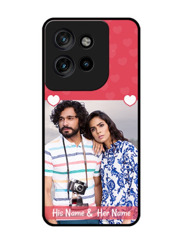 Custom Motorola Edge 50 Neo Custom Glass Phone CaseSimple Love Design