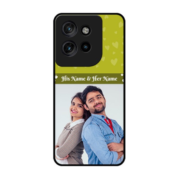 Motorola Edge 50 Neo Custom Glass Phone CaseYou and Me Heart Design