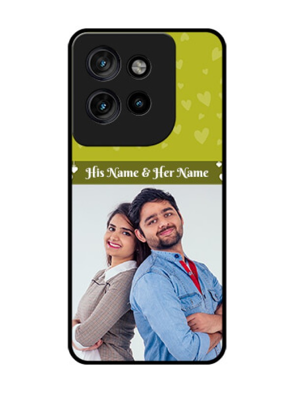 Custom Motorola Edge 50 Neo Custom Glass Phone CaseYou and Me Heart Design