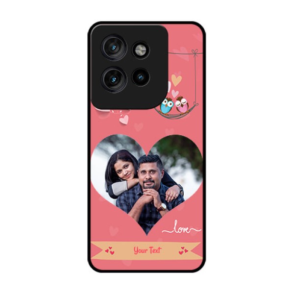 Motorola Edge 50 Neo Custom Glass Phone CasePeach Color Love Design