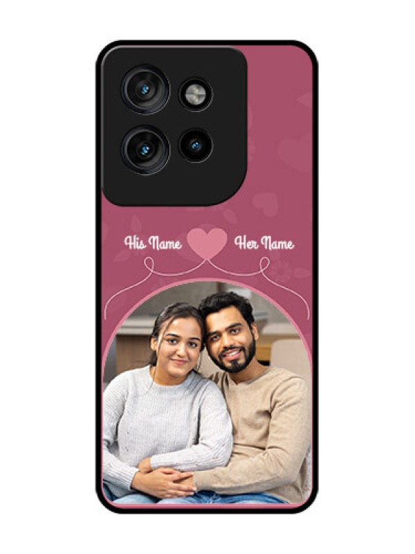 Custom Motorola Edge 50 Neo Custom Glass Phone CaseLove Floral Design