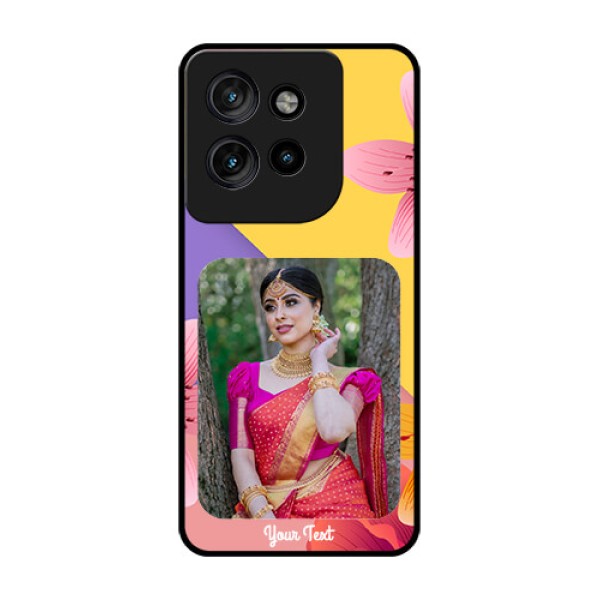 Motorola Edge 50 Neo Custom Glass Phone Case3 Image With Vintage Floral Design Motorola Edge 50 Neo Custom Glass Phone Case3 Image With Vintage Floral Design