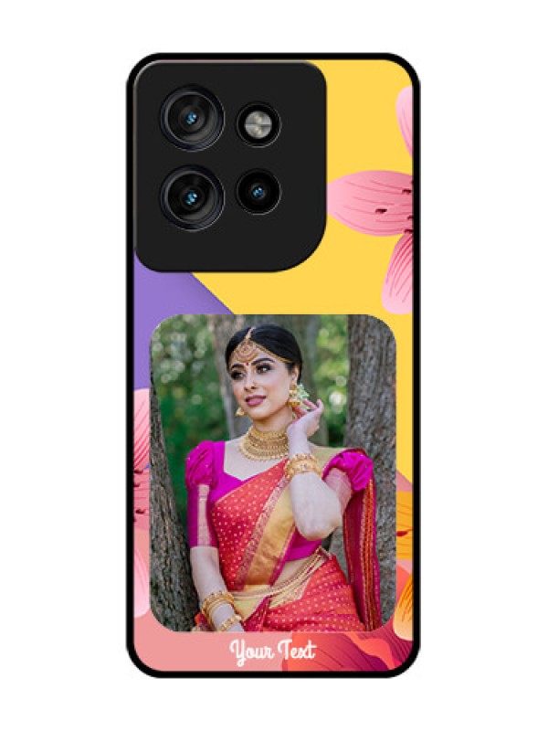 Custom Motorola Edge 50 Neo Custom Glass Phone Case3 Image With Vintage Floral Design