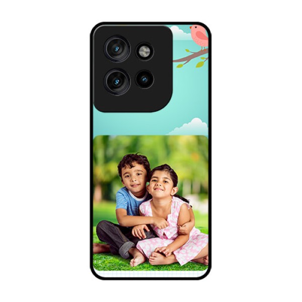 Motorola Edge 50 Neo Custom Glass Phone CaseDoodle Love Design