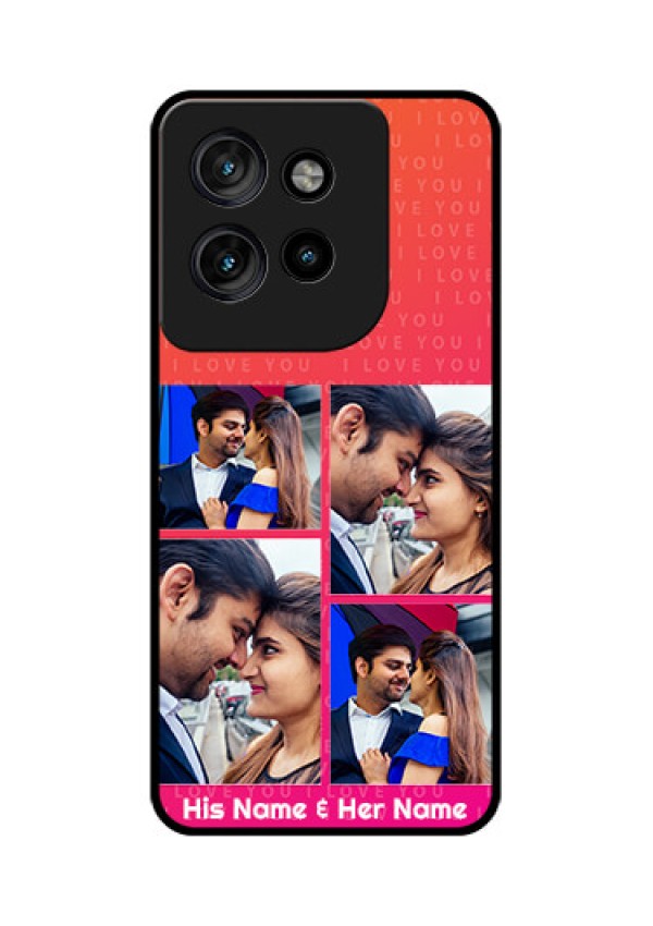 Motorola Edge 50 Neo Custom Glass Phone CaseI Love You Pink Design