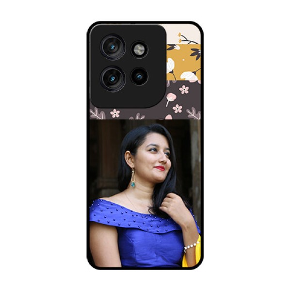 Motorola Edge 50 Neo Custom Glass Phone CaseStylish Floral Design