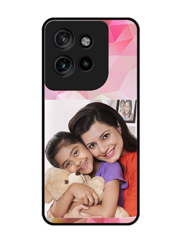 Custom Motorola Edge 50 Neo Custom Glass Phone CaseAbstract Triangle Design