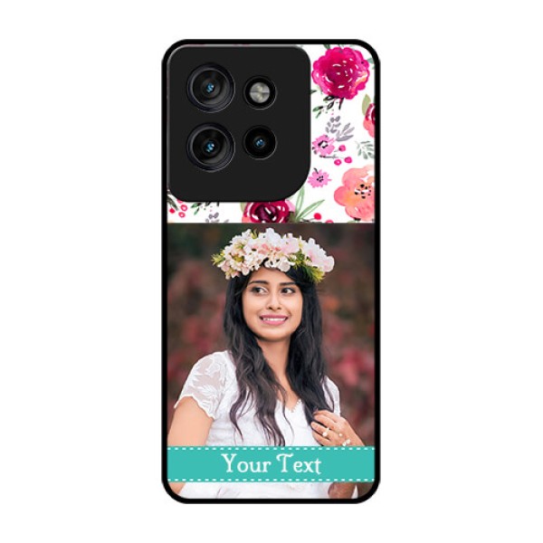Motorola Edge 50 Neo Custom Glass Phone CaseWater Colors Floral Design Motorola Edge 50 Neo Custom Glass Phone CaseWater Colors Floral Design