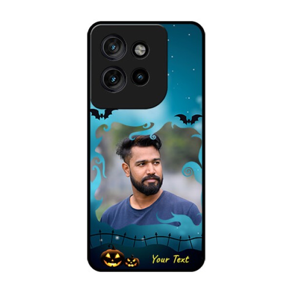 Motorola Edge 50 Neo Custom Glass Phone CaseHalloween Frame Design
