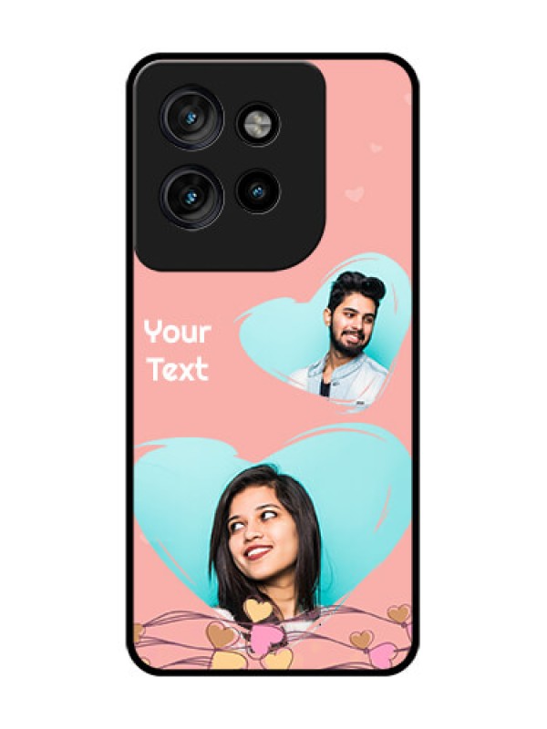 Custom Motorola Edge 50 Neo Custom Glass Phone CaseLove Doodle Design