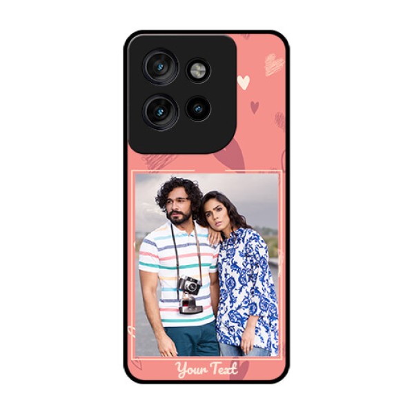 Motorola Edge 50 Neo Custom Glass Phone CaseLove Doodle Art Design