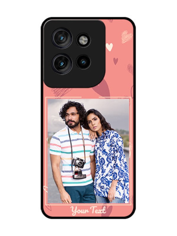 Custom Motorola Edge 50 Neo Custom Glass Phone CaseLove Doodle Art Design