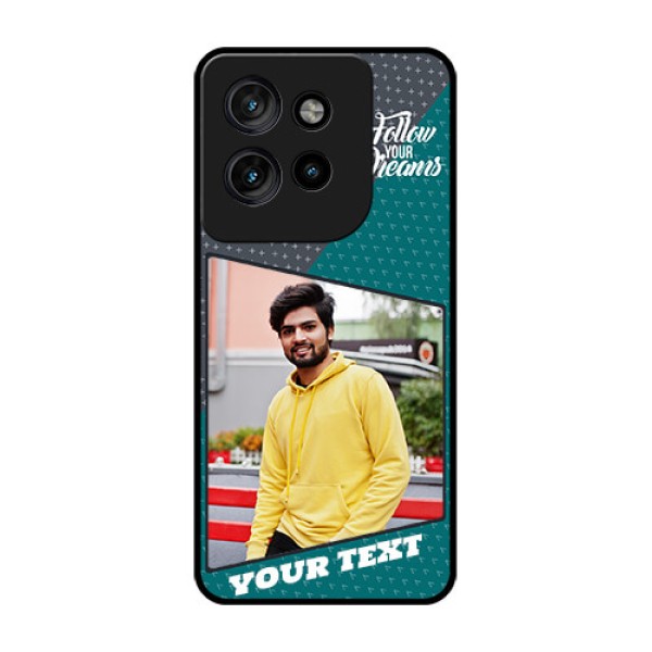 Motorola Edge 50 Neo Custom Glass Phone CaseBackground Pattern Design With Quote