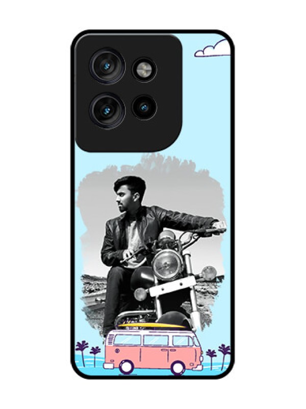 Custom Motorola Edge 50 Neo Custom Glass Phone CaseTravel and Adventure Design