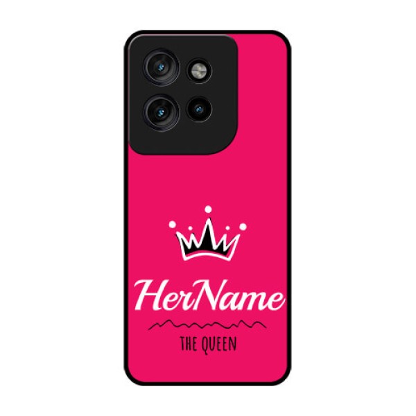 Motorola Edge 50 Neo Custom Glass Phone CaseQueen With Name Design Motorola Edge 50 Neo Custom Glass Phone CaseQueen With Name Design