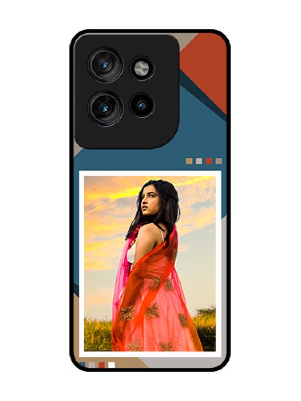 Custom Motorola Edge 50 Neo Custom Glass Phone CaseRetro Color Pallet Design