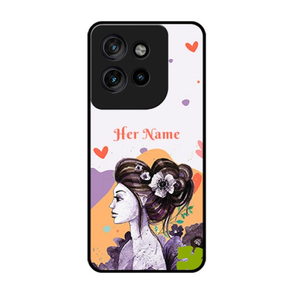 Motorola Edge 50 Neo Custom Glass Phone CaseWoman And Nature Design