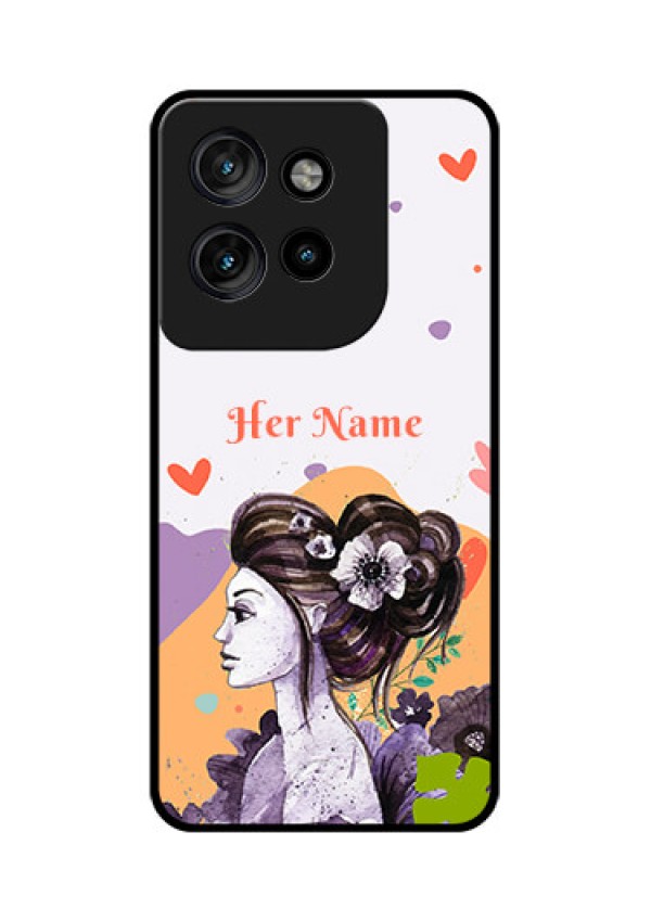 Motorola Edge 50 Neo Custom Glass Phone CaseWoman And Nature Design