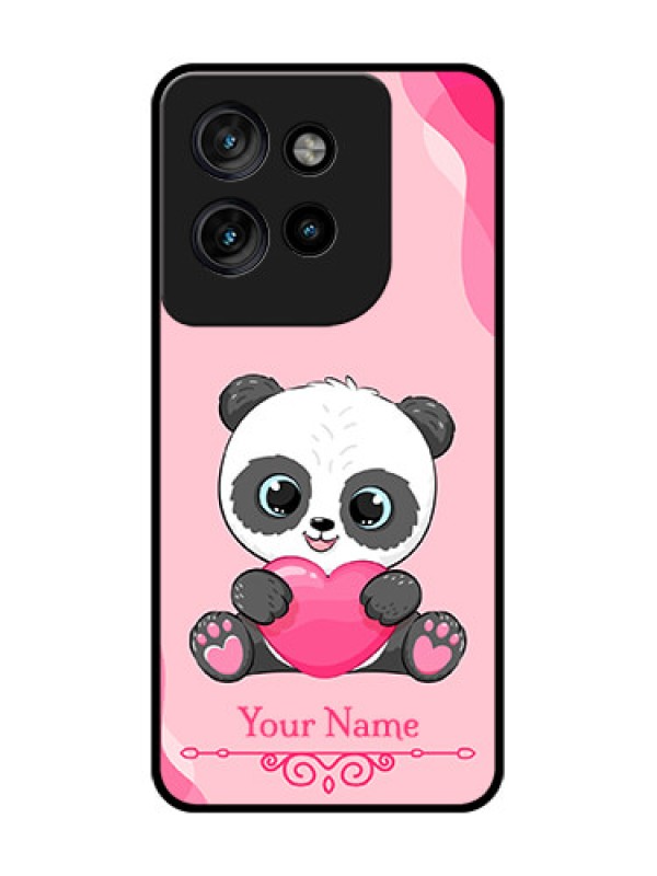 Custom Motorola Edge 50 Neo Custom Glass Phone CaseCute Panda Design