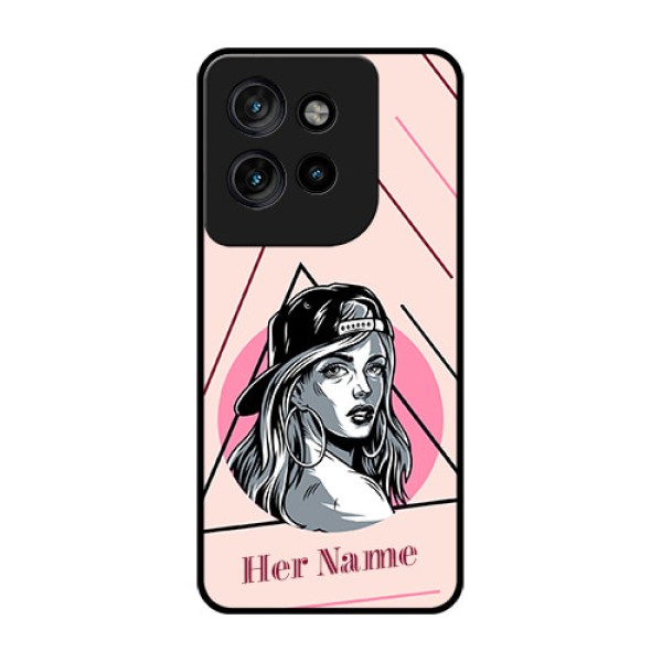 Motorola Edge 50 Neo Custom Glass Phone CaseRockstar Girl Design