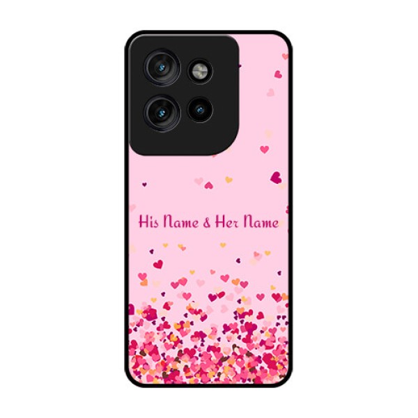Motorola Edge 50 Neo Custom Glass Phone CaseFloating Hearts Design Motorola Edge 50 Neo Custom Glass Phone CaseFloating Hearts Design