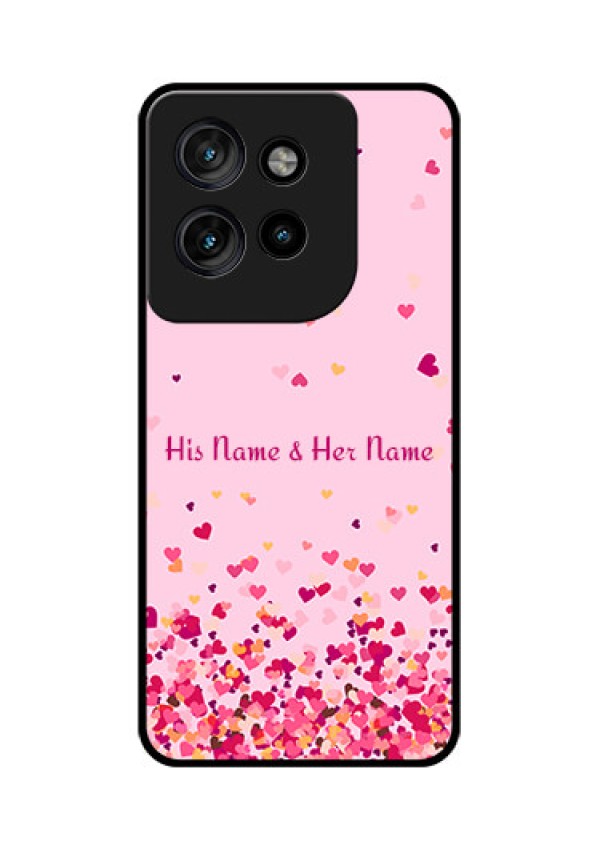 Motorola Edge 50 Neo Custom Glass Phone CaseFloating Hearts Design