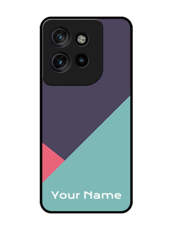 Custom Motorola Edge 50 Neo Custom Glass Phone CaseTri Color Abstract Design