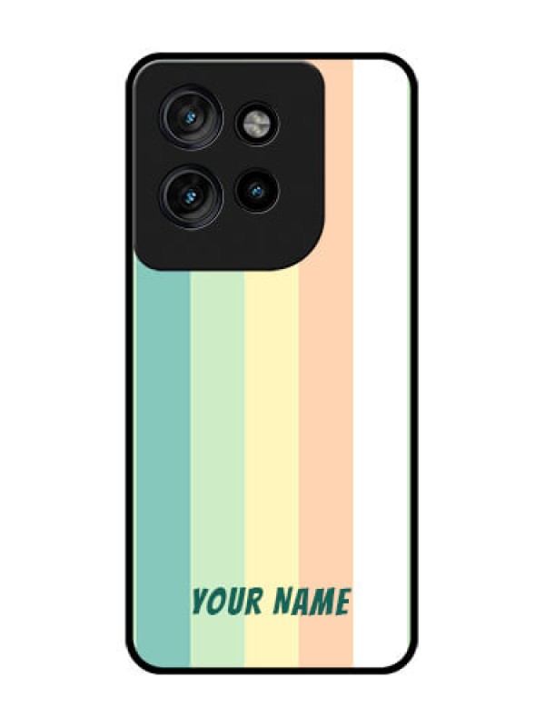 Custom Motorola Edge 50 Neo Custom Glass Phone CaseMulti - Colour Stripes Design