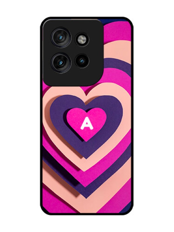 Custom Motorola Edge 50 Neo Custom Glass Phone CaseCute Heart Pattern Design