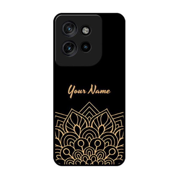 Motorola Edge 50 Neo Custom Glass Phone CaseGolden Mandala Design